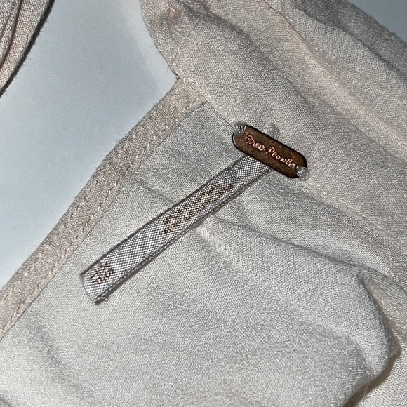 Free people Cream Floral Gemma tied back Tunic Festival mini Dress size XS - Picture 10 of 16